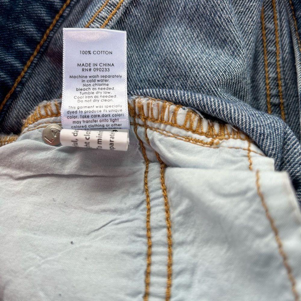 PACSUN Denim Raw Edge Mini Skirt - Picture 7 of 7